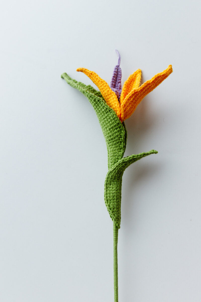 Crochet Lilies Eco-Friendly Handcrafted Single Stem Flowers