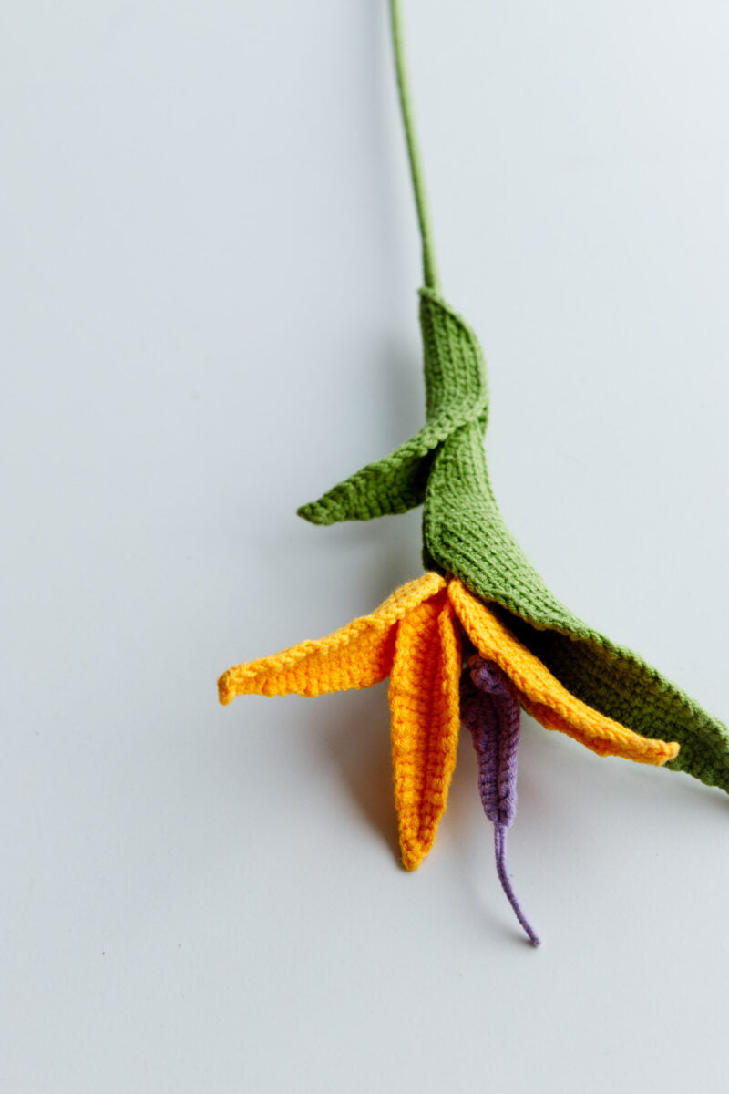 Crochet Lilies Eco-Friendly Handcrafted Single Stem Flowers