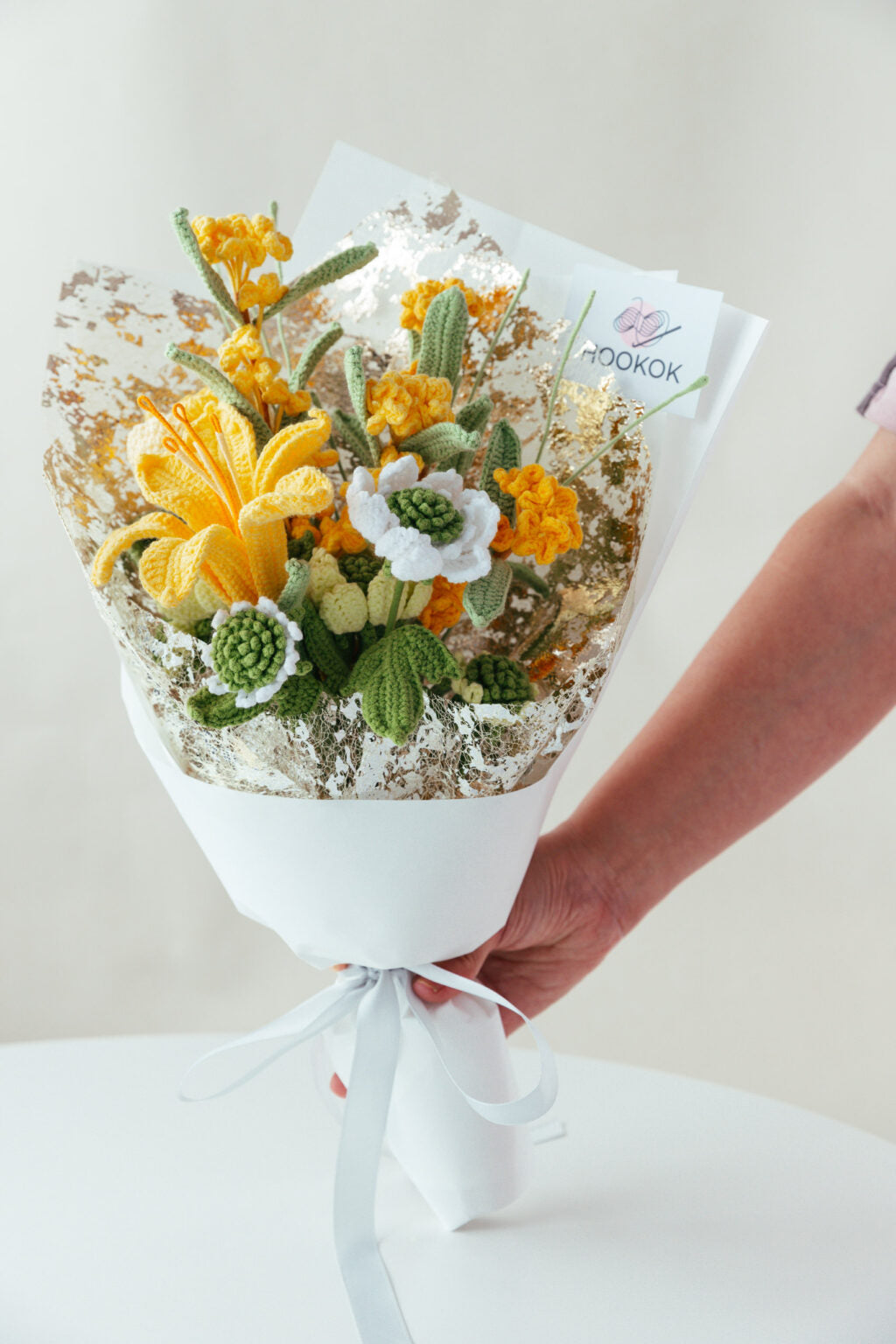 Yellow Peruvian lily and Osmanthus Flower Bouquet
