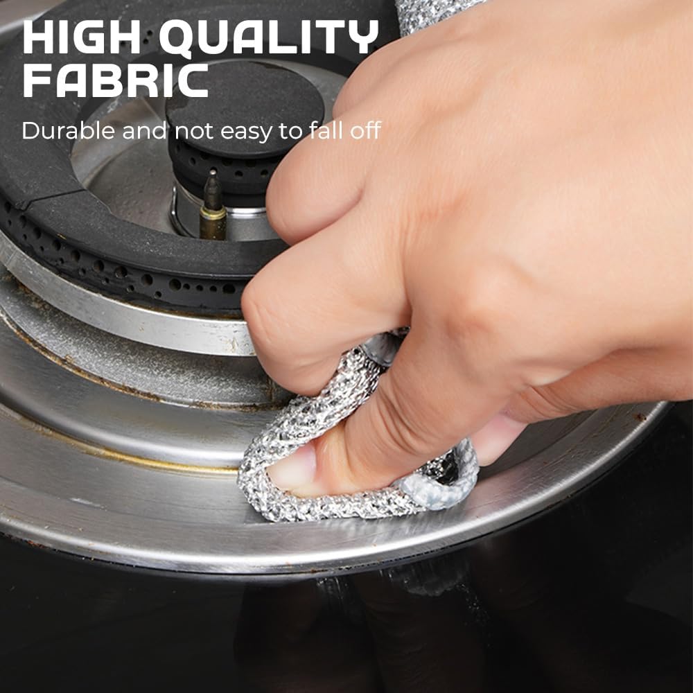 Multipurpose Wire Dishwashing Rags, 2024 New Metal Wire Dishwashing Cloths Towels Scrubs Cleans, Premium Scrubbing Wire Dishwashing Rags Non-Scratch Wire Dishcloth for Dishes, Sinks