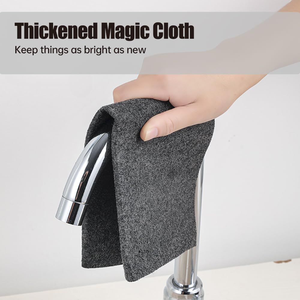 Thickened Magic Cleaning Cloth, 2025 Upgraded Reuseable Window Cleaning Cloth Set with Streak Free Microfiber Cloth, Microfiber Cleaning Rag for Glass, Cars, Kitchen, Bathroom (10PC(11.81X11.81 in))