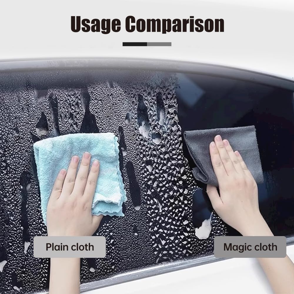 Thickened Magic Cleaning Cloth, 2025 Upgraded Reuseable Window Cleaning Cloth Set with Streak Free Microfiber Cloth, Microfiber Cleaning Rag for Glass, Cars, Kitchen, Bathroom (10PC(11.81X11.81 in))
