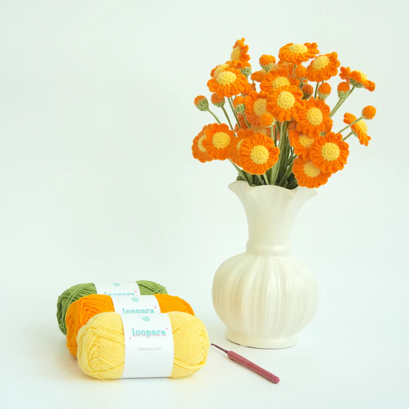 Crochet Rosa Chinensis Bouquet Kits