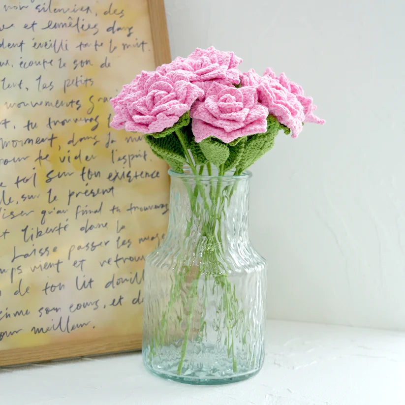 Crochet Hybrid Tea Rose Bouquet Kits