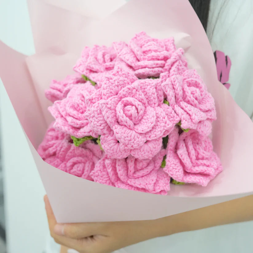 Crochet Hybrid Tea Rose Bouquet Kits