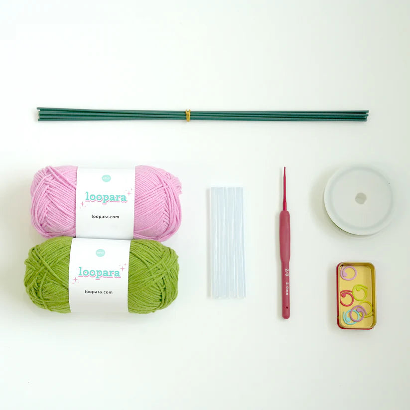 Crochet Hybrid Tea Rose Bouquet Kits