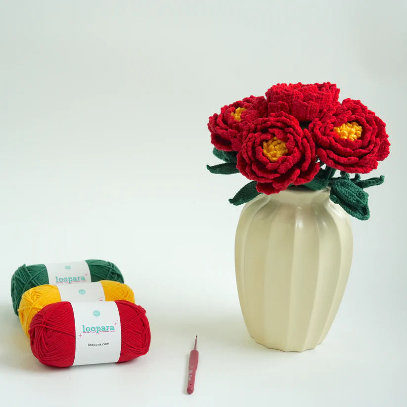 Crochet Peony Bouquet Kits