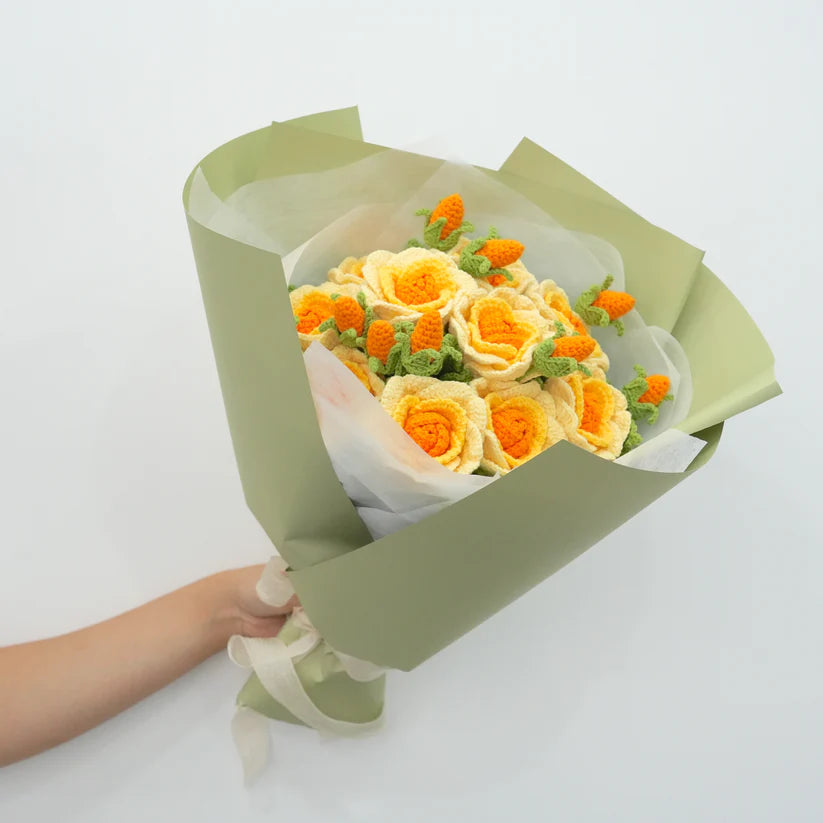 Crochet Rosa Chinensis Bouquet Kits