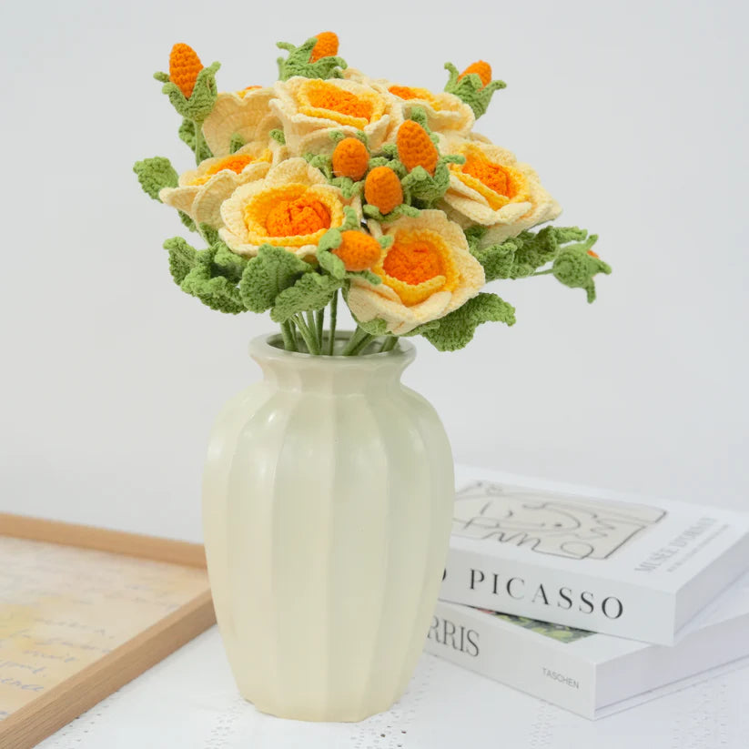 Crochet Rosa Chinensis Bouquet Kits