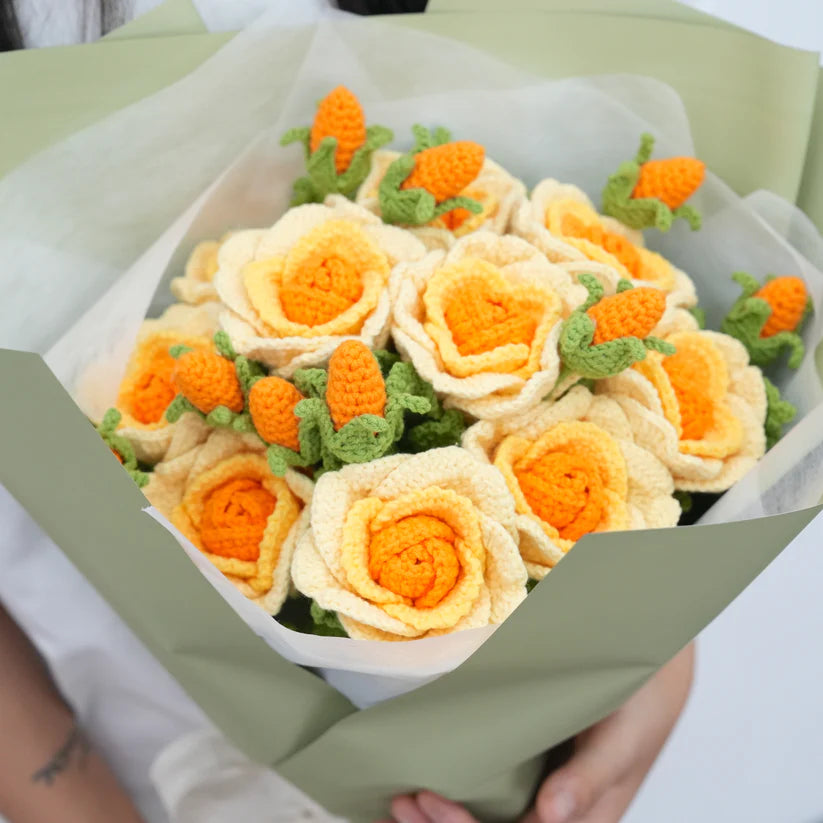 Crochet Rosa Chinensis Bouquet Kits