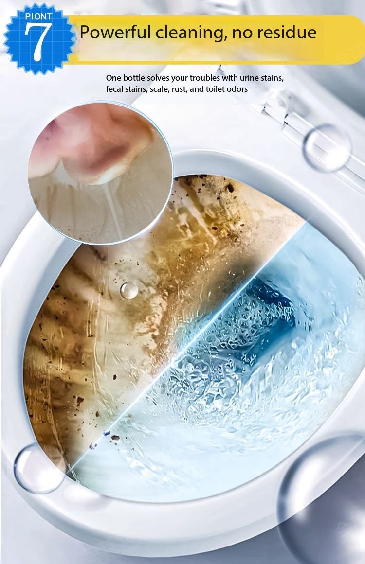 Toilet Bowl Cleaner: Powerful Stain & Odor Removal, Eliminates Dirt, Urine Scale and Odors for Toilets.