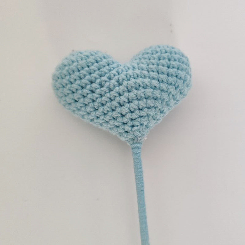 Crochet Heart-Shaped Flowers (Multicolor Options, DIY Floral Arrangement)