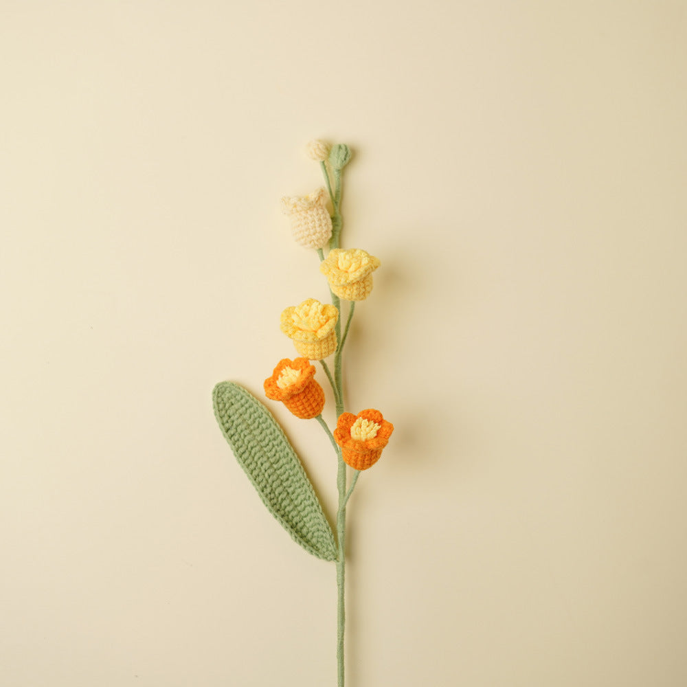 Handmade Knitted Lily of the Valley – Gradient Color (Bouquet Accessory)