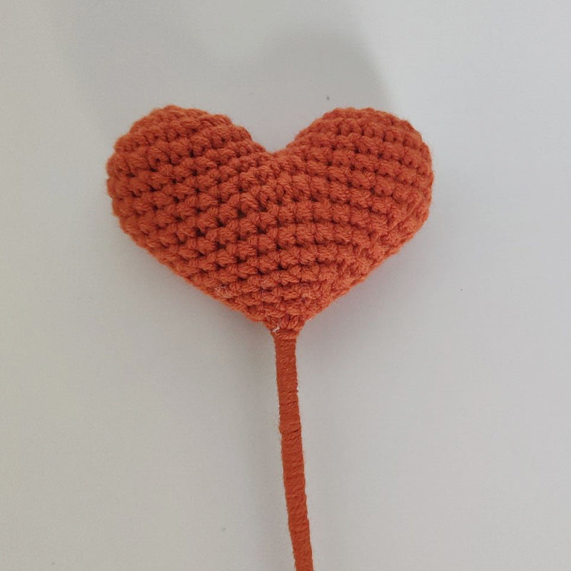 Crochet Heart-Shaped Flowers (Multicolor Options, DIY Floral Arrangement)