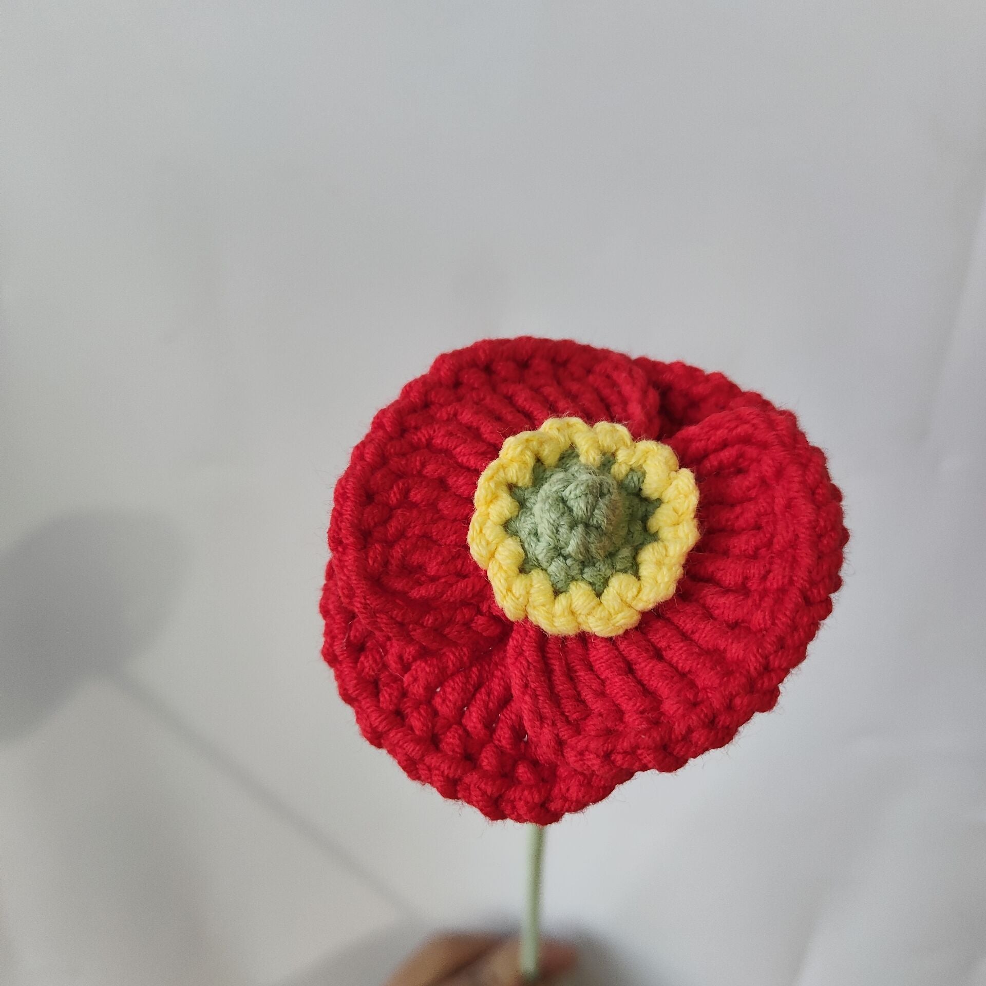 Crochet Poppy Flower (Multicolor Options, DIY Floral Arrangement)