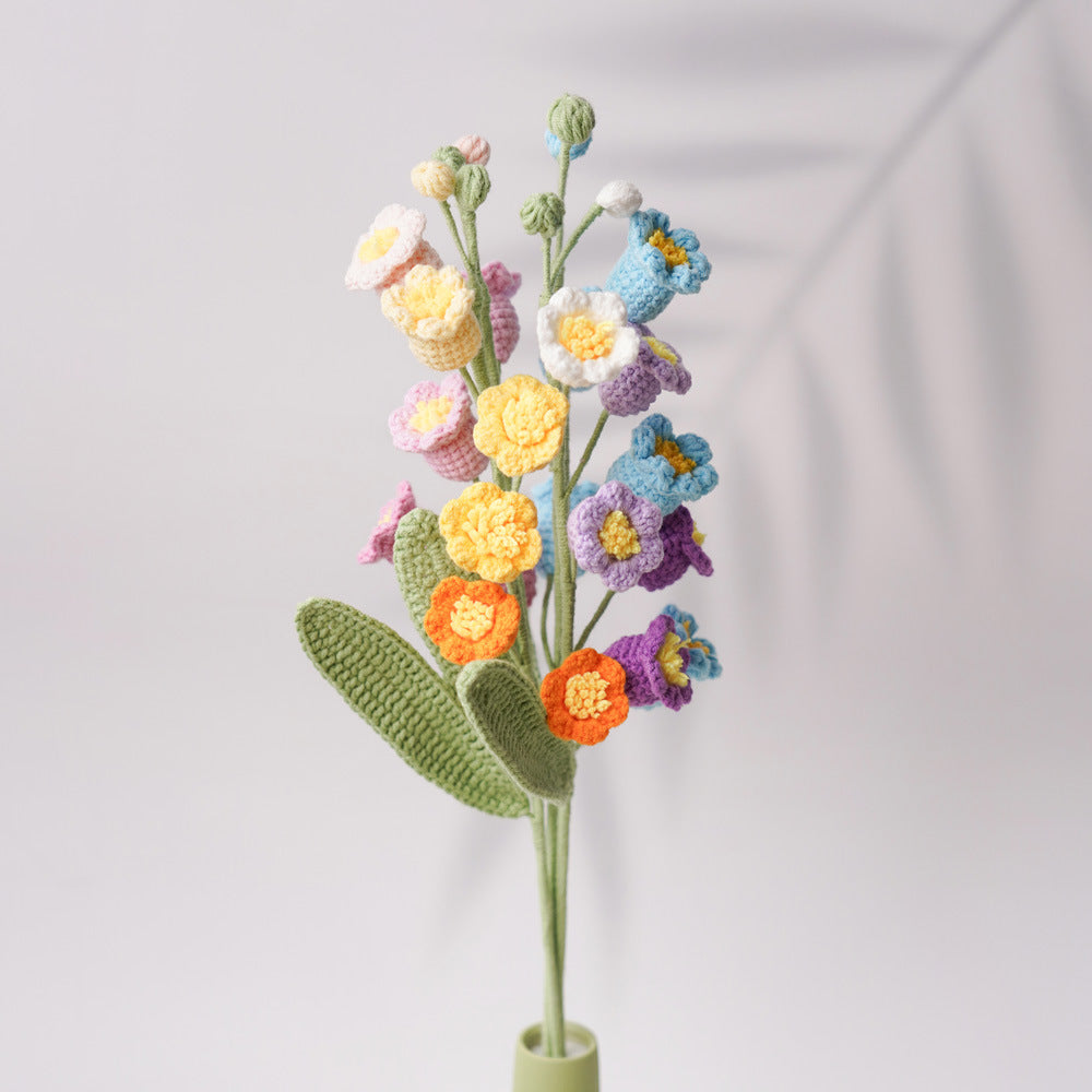 Handmade Knitted Lily of the Valley – Gradient Color (Bouquet Accessory)