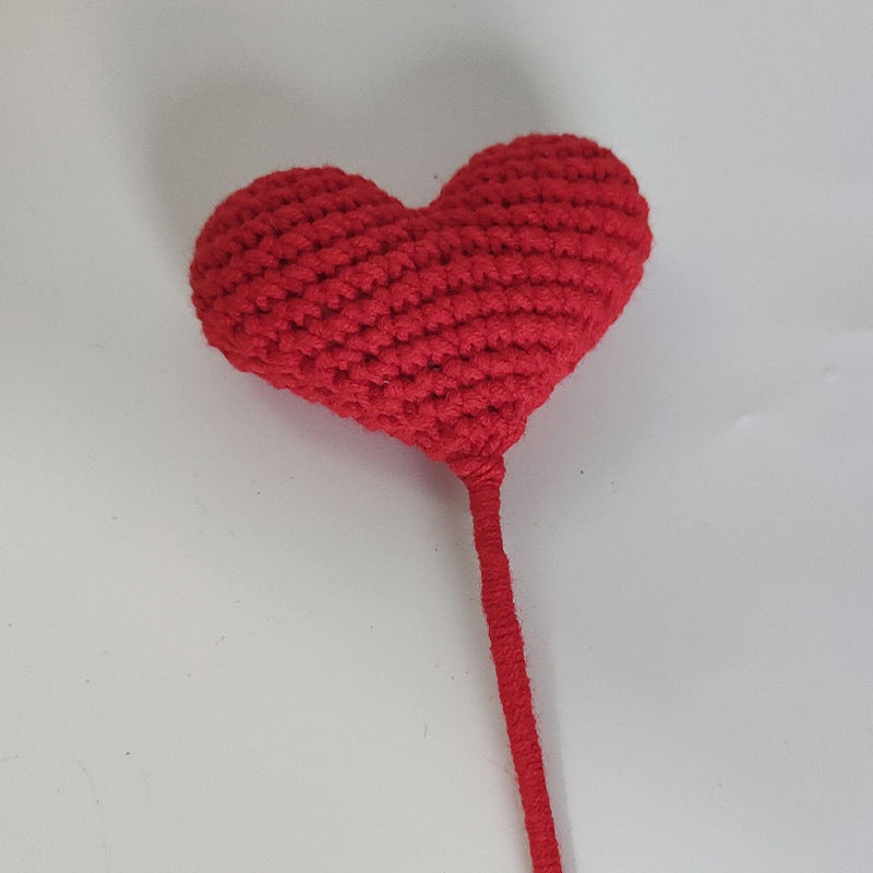 Crochet Heart-Shaped Flowers (Multicolor Options, DIY Floral Arrangement)