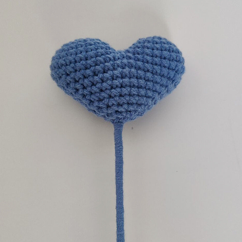 Crochet Heart-Shaped Flowers (Multicolor Options, DIY Floral Arrangement)