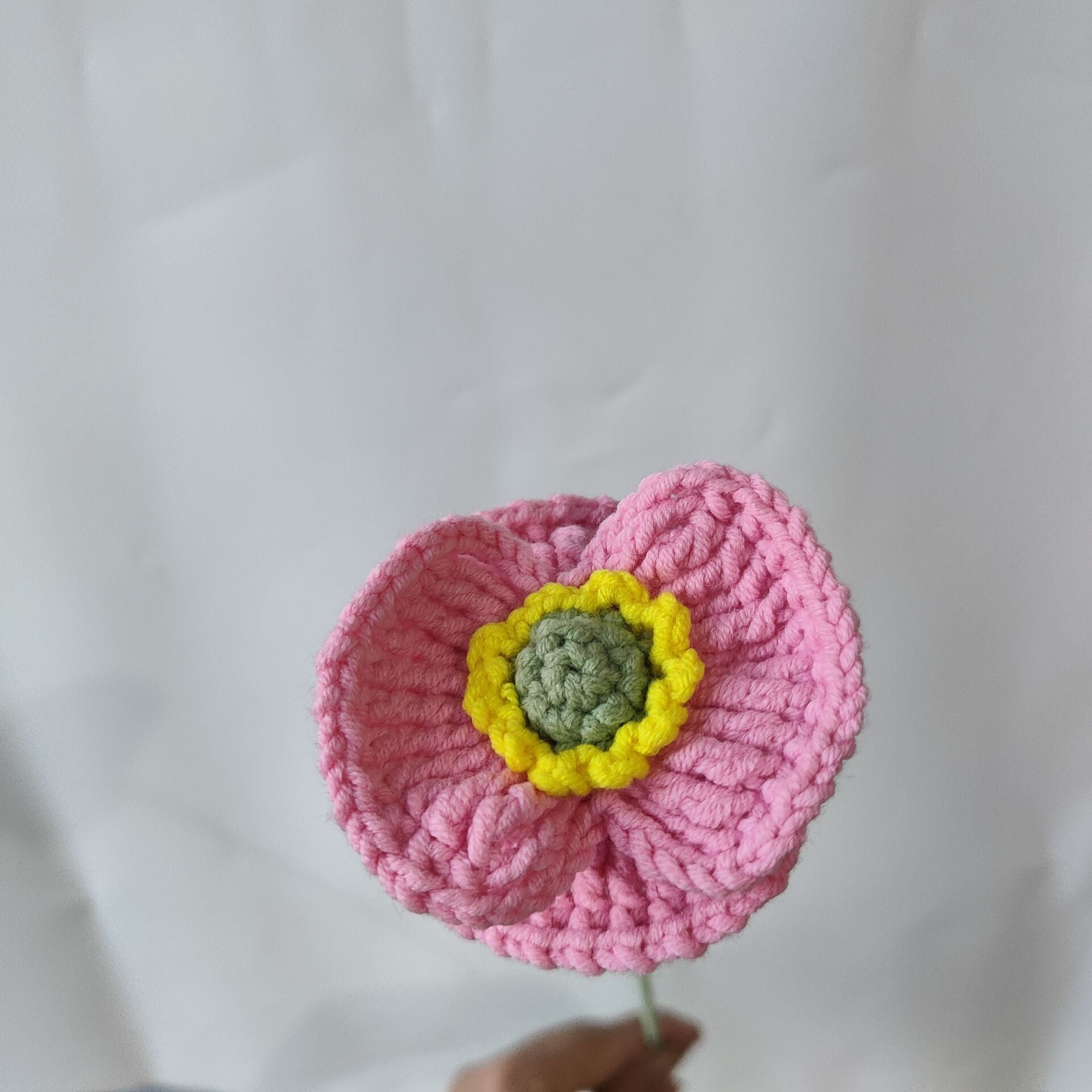 Crochet Poppy Flower (Multicolor Options, DIY Floral Arrangement)