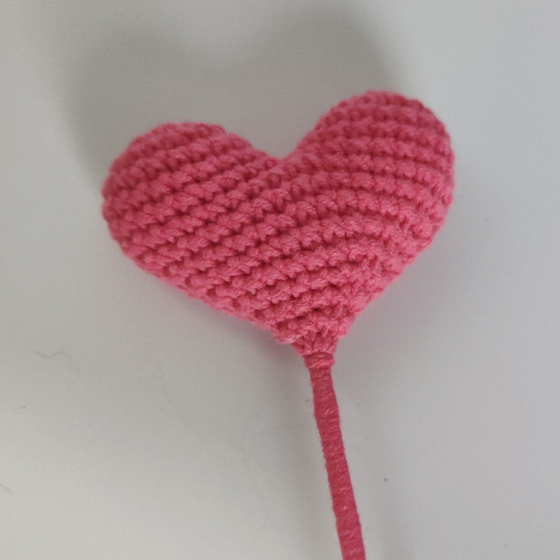 Crochet Heart-Shaped Flowers (Multicolor Options, DIY Floral Arrangement)