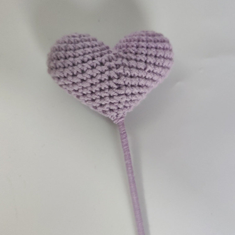 Crochet Heart-Shaped Flowers (Multicolor Options, DIY Floral Arrangement)