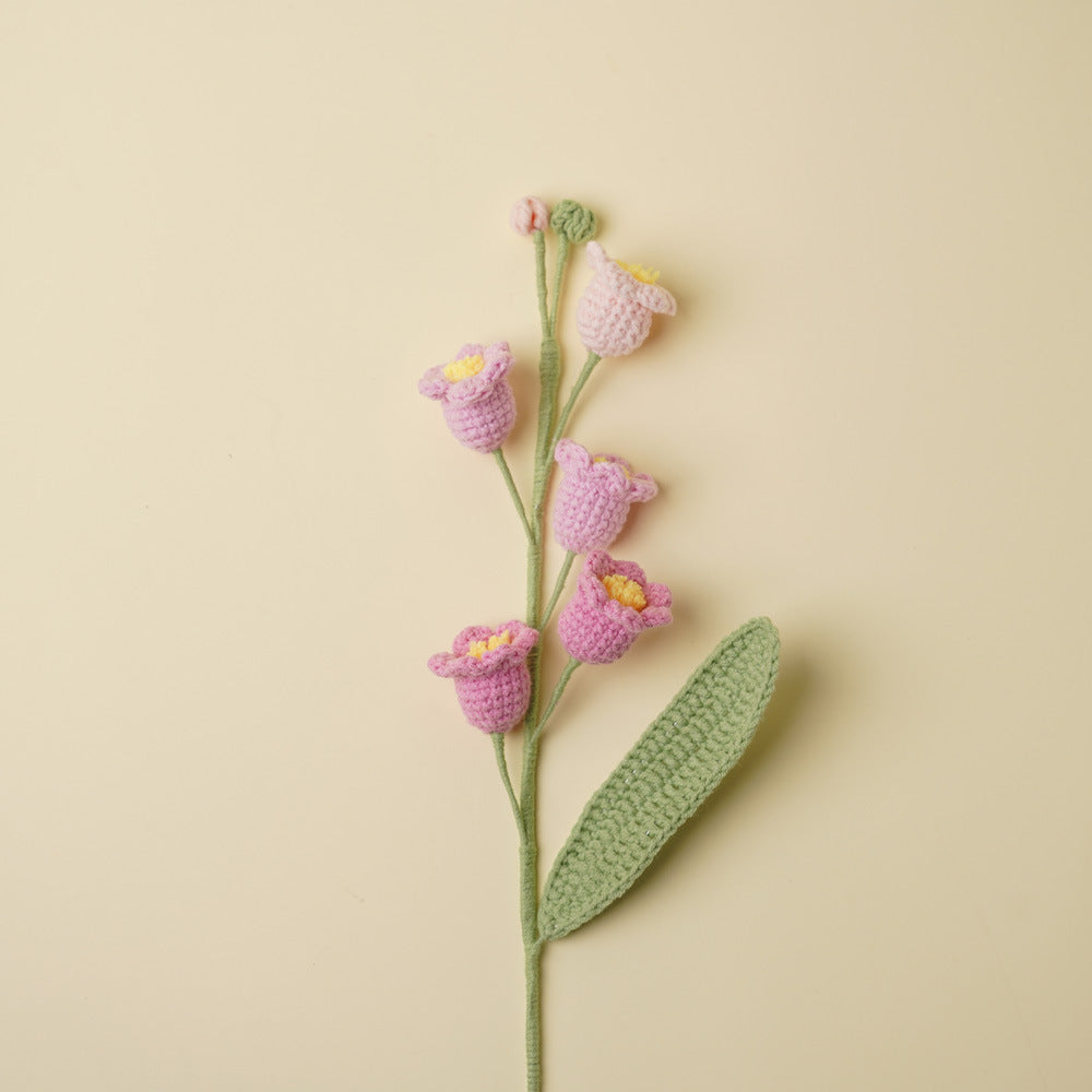 Handmade Knitted Lily of the Valley – Gradient Color (Bouquet Accessory)