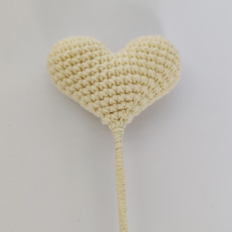 Crochet Heart-Shaped Flowers (Multicolor Options, DIY Floral Arrangement)