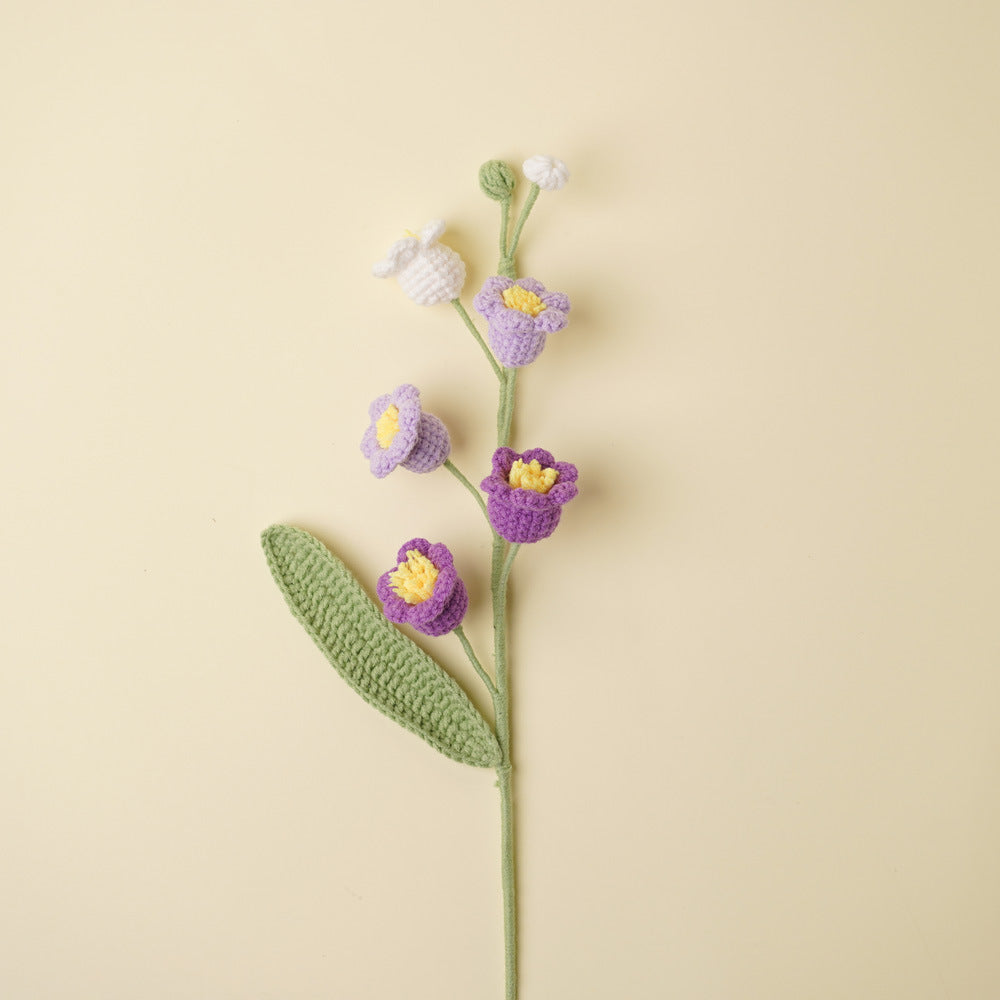 Handmade Knitted Lily of the Valley – Gradient Color (Bouquet Accessory)